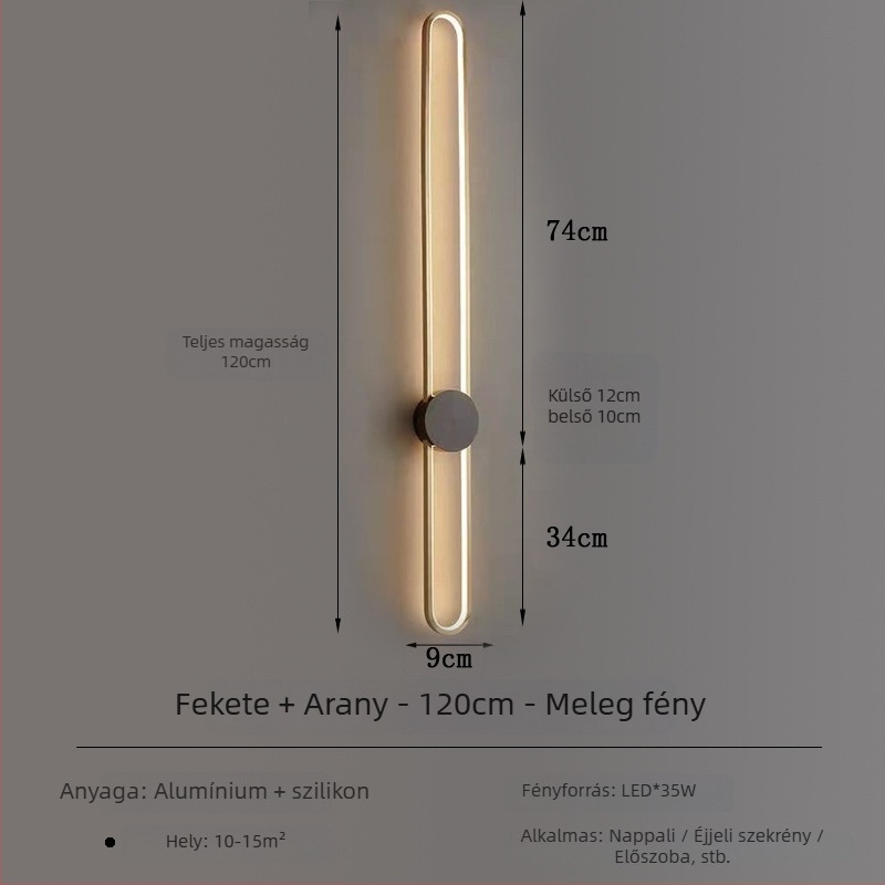 Moderne minimalistikus lineáris falikar hálószobára, luxus megjelenés, rács mintás, folyosó lámpa szállodai szobákhoz