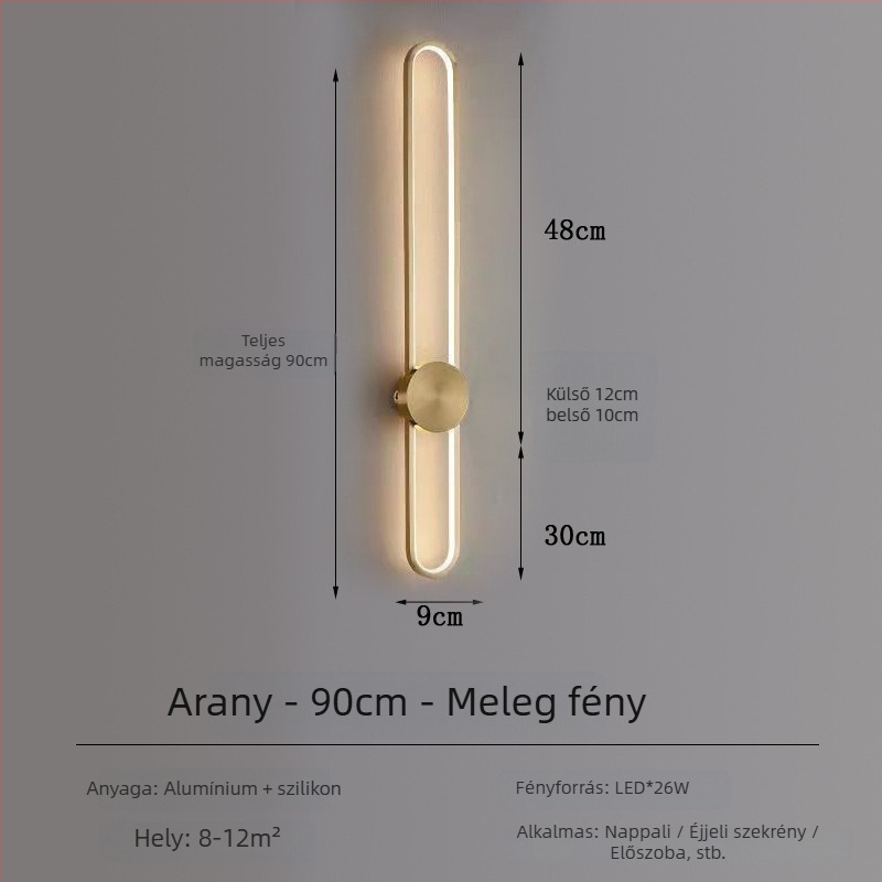 Moderne minimalistikus lineáris falikar hálószobára, luxus megjelenés, rács mintás, folyosó lámpa szállodai szobákhoz
