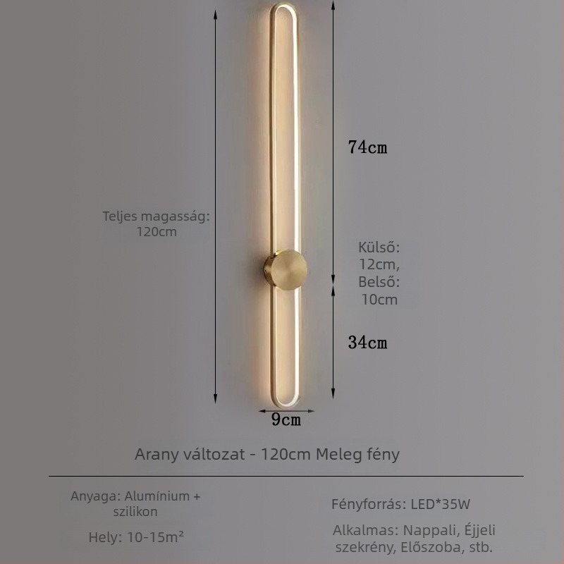 Moderne minimalistikus lineáris falikar hálószobára, luxus megjelenés, rács mintás, folyosó lámpa szállodai szobákhoz