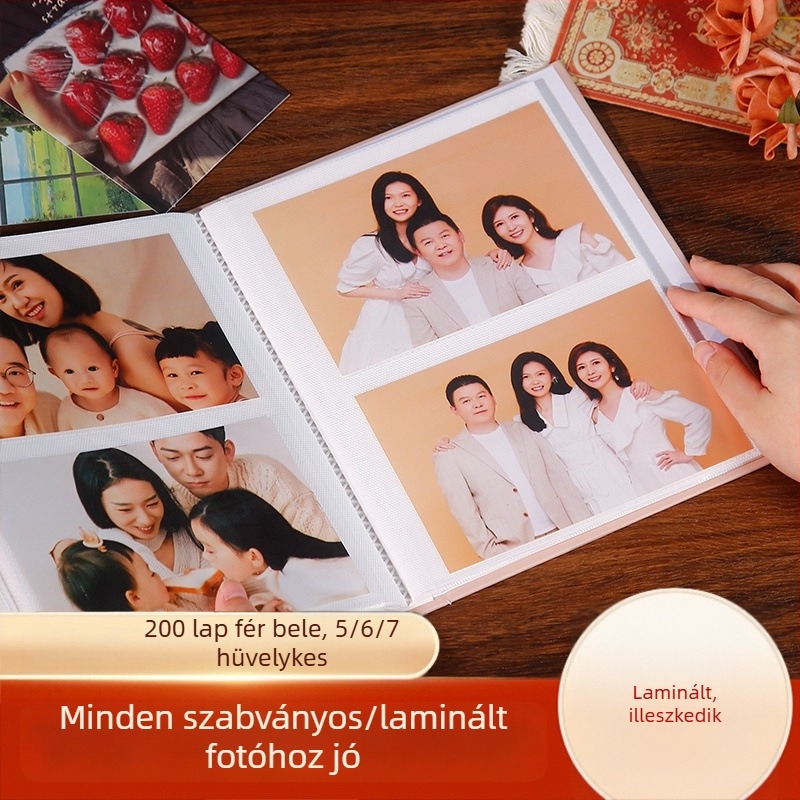 Baba fejlődésének fotóalbuma, 200 oldal, családi fotóalbum 5x7 hüvelyk méretben, nagy kapacitás