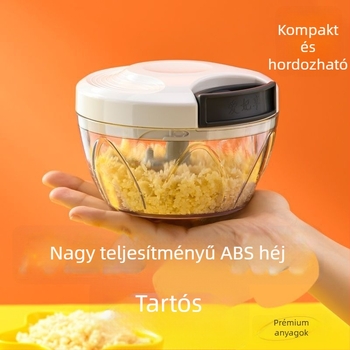 Multifunkcionális fokhagymaprés, chili őrlő, fokhagyma törő és húsdaráló, bébiételek készítő
