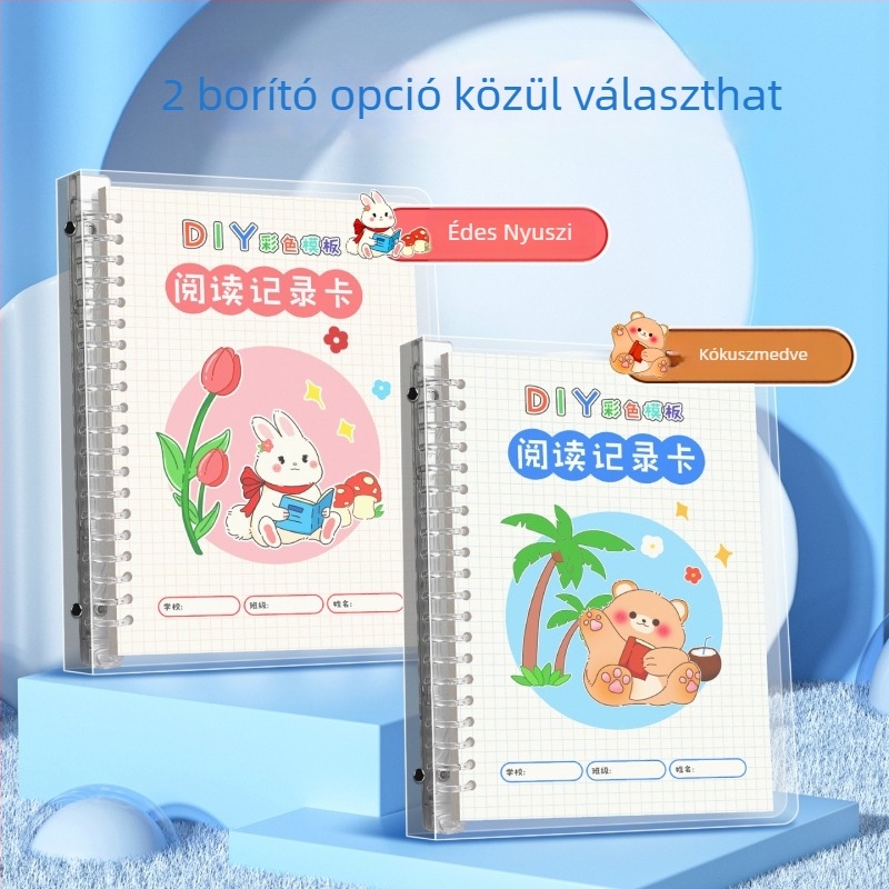 Általános iskolások olvasási nyilvántartó kártyája: kivonatok a jó szavakból és mondatokból, napló a szabadidős olvasáshoz