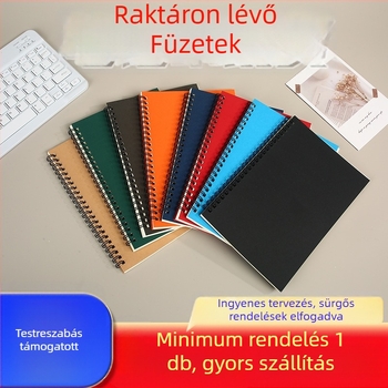 A5-ös színes spirálfüzet logónyomtatással, testre szabható kreatív jegyzet üzleti használatra