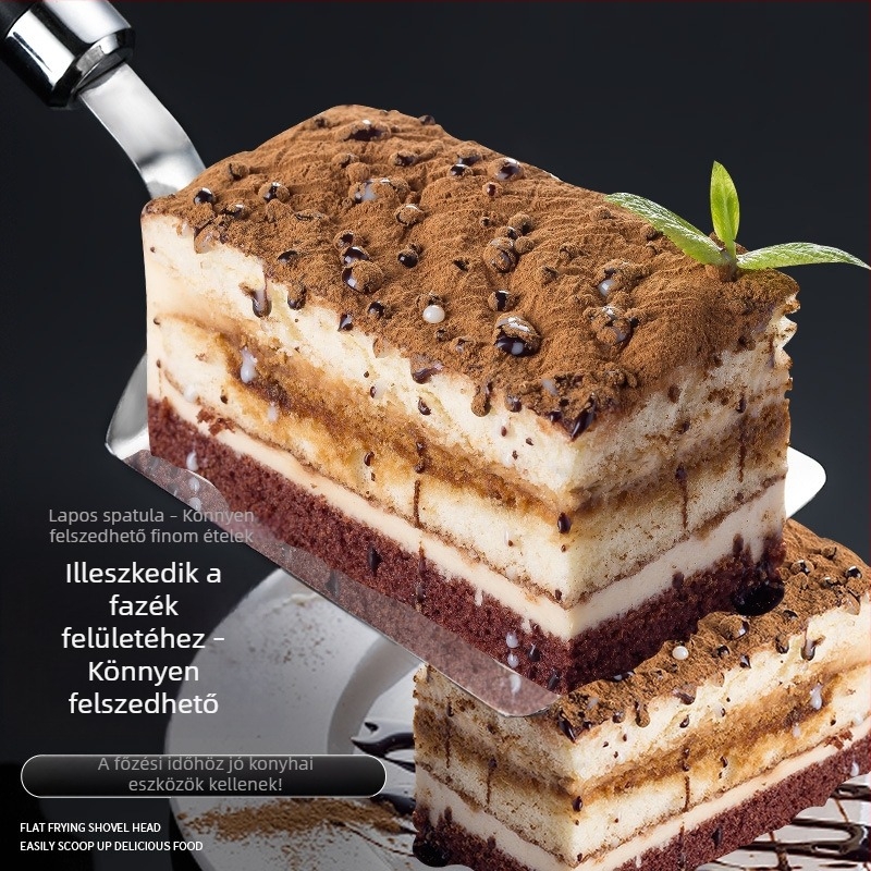 304 rozsdamentes acél konyhai eszközök készlet: sütő spatula, torta- és pizza spatula, burgonya törő, húsgolyó kanál.