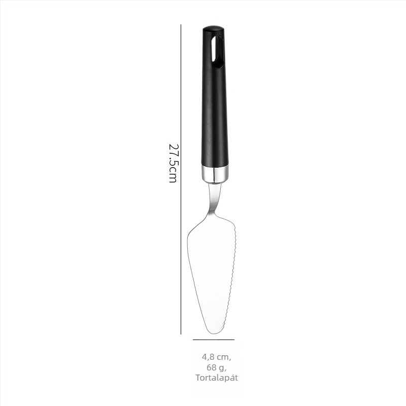 304 rozsdamentes acél konyhai eszközök készlet: sütő spatula, torta- és pizza spatula, burgonya törő, húsgolyó kanál.