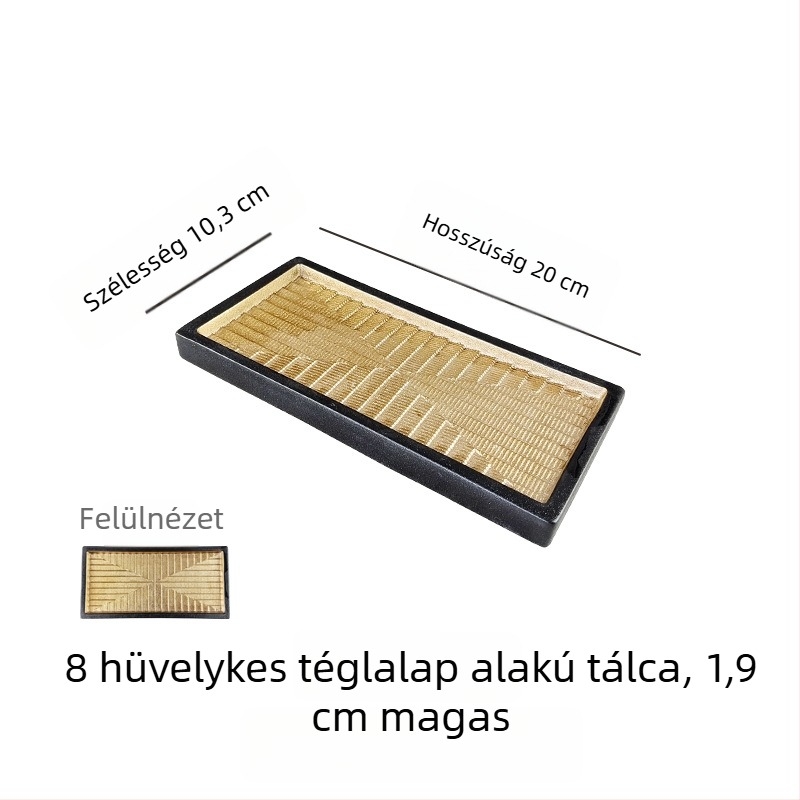 Japán stílusú kerámia lapos tál arany- és ezüst díszítéssel, kreatív sushi tál, grill tál és marhanyelv tál