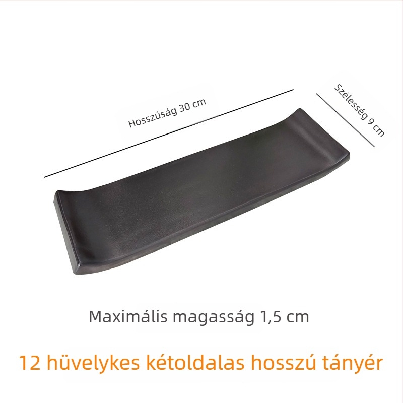 Japán stílusú kerámia lapos tál arany- és ezüst díszítéssel, kreatív sushi tál, grill tál és marhanyelv tál