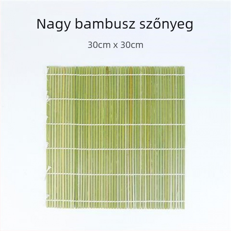 Zöld bambusz sushi matrac – japán konyhai eszköz a sushi tekeréséhez és sashimi tálalásához