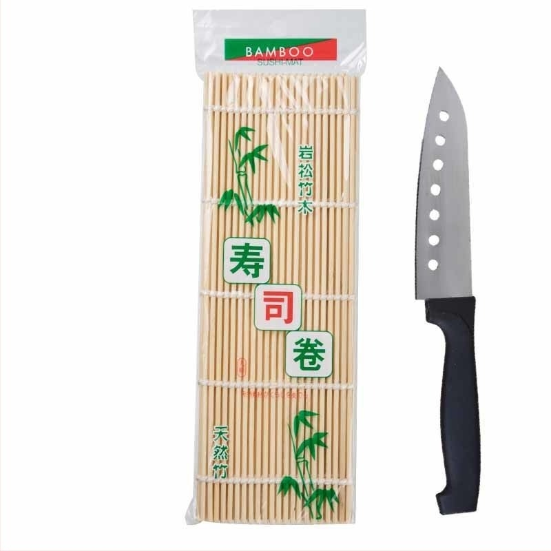 Zöld bambusz sushi matrac – japán konyhai eszköz a sushi tekeréséhez és sashimi tálalásához