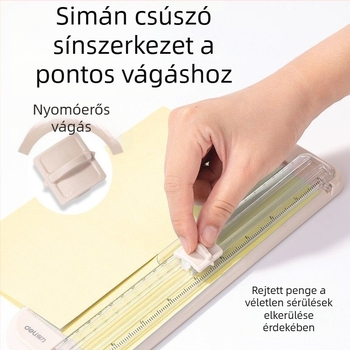 Deli TD900 Mini papírvágó – Biztonságos kézi vágóeszköz diákoknak