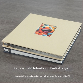 Nagy kapacitású, 5 hüvelykes ragasztós DIY fotóalbum párnak, családnak és barátoknak – emlékfotóalbum