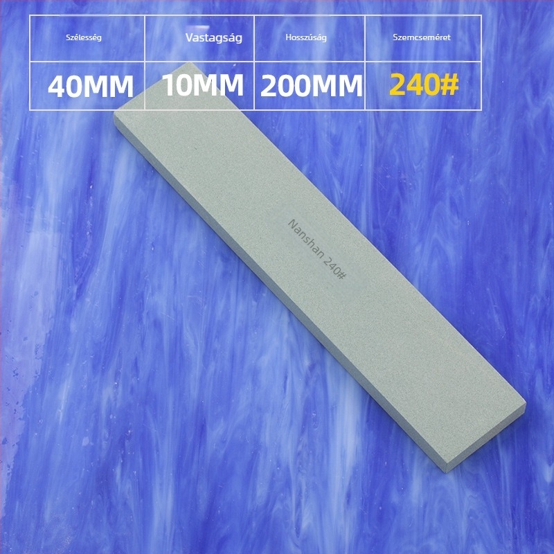 Zöld szilícium-karbid élező kő, olajos kő, 10×40×200 mm, lapos négyzet alakú, polírozásra és megmunkálásra