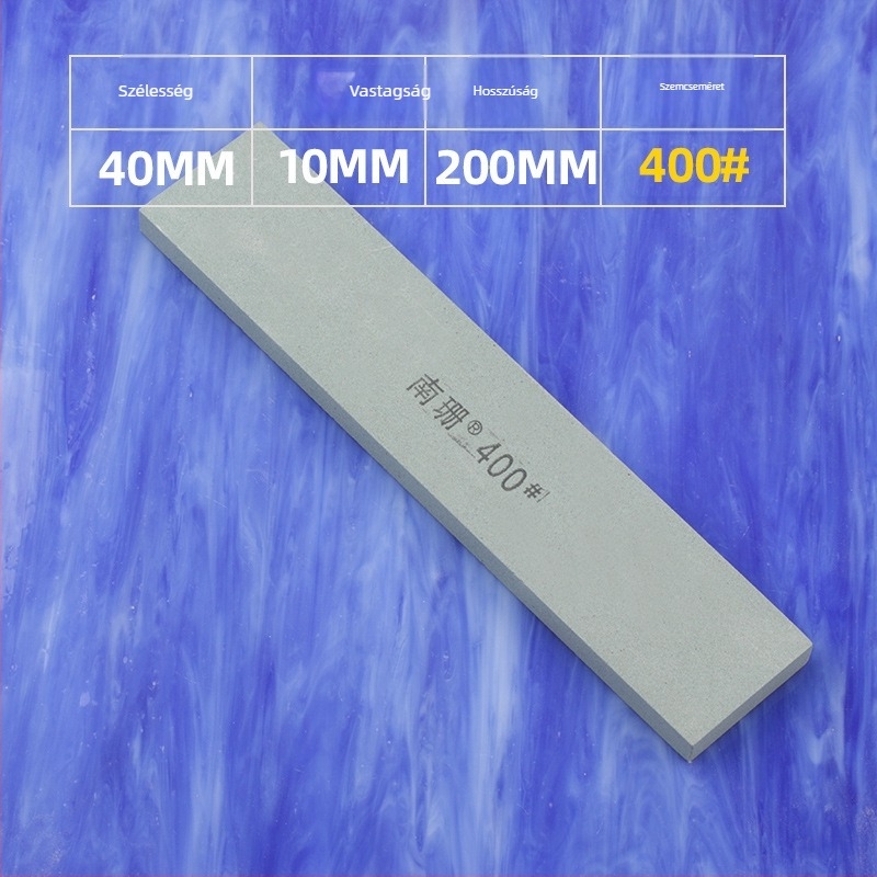Zöld szilícium-karbid élező kő, olajos kő, 10×40×200 mm, lapos négyzet alakú, polírozásra és megmunkálásra
