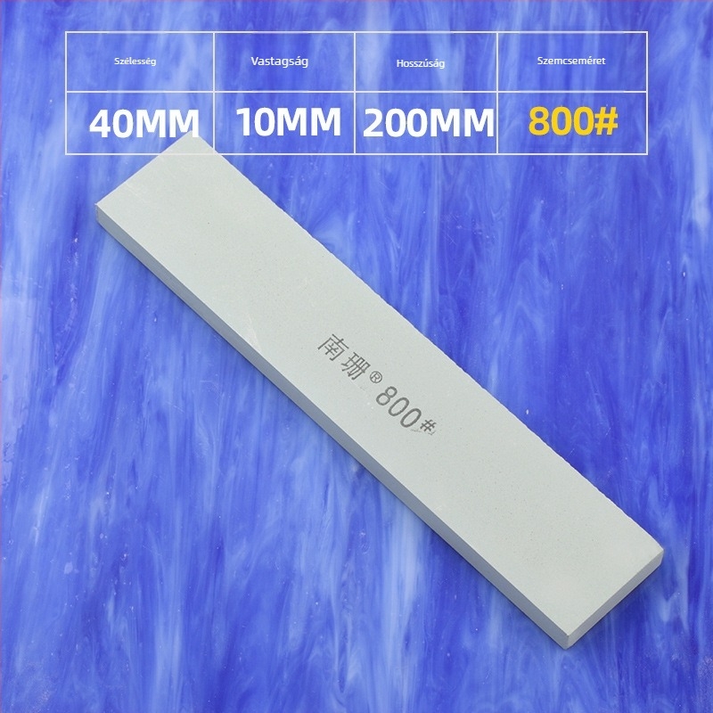 Zöld szilícium-karbid élező kő, olajos kő, 10×40×200 mm, lapos négyzet alakú, polírozásra és megmunkálásra