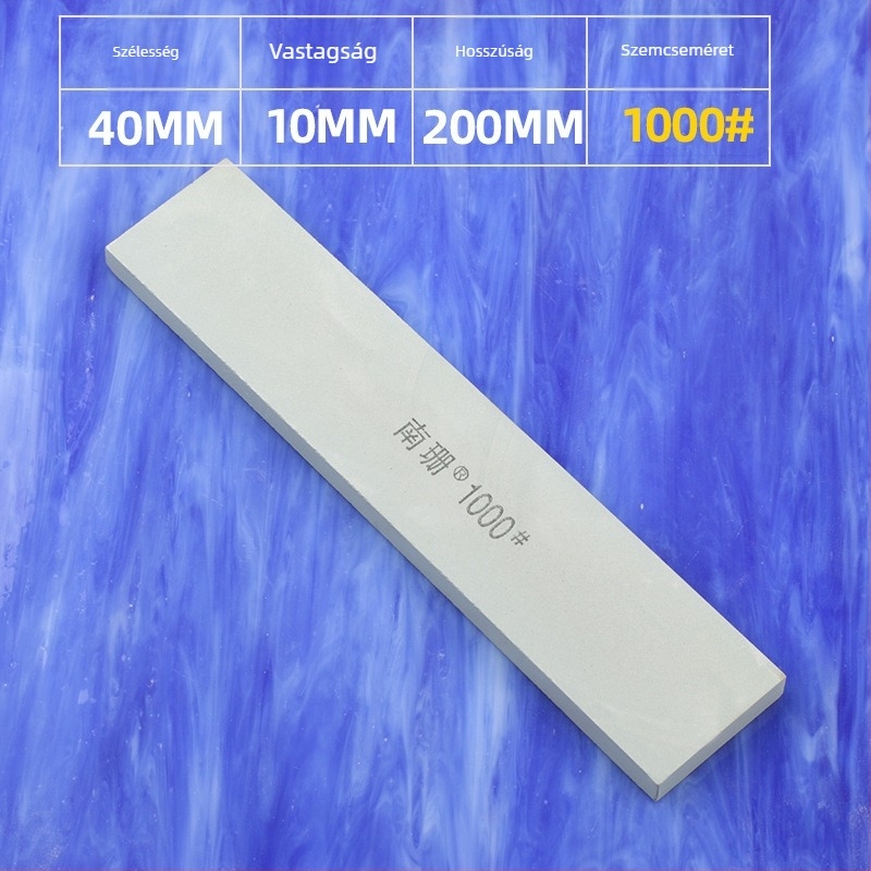 Zöld szilícium-karbid élező kő, olajos kő, 10×40×200 mm, lapos négyzet alakú, polírozásra és megmunkálásra