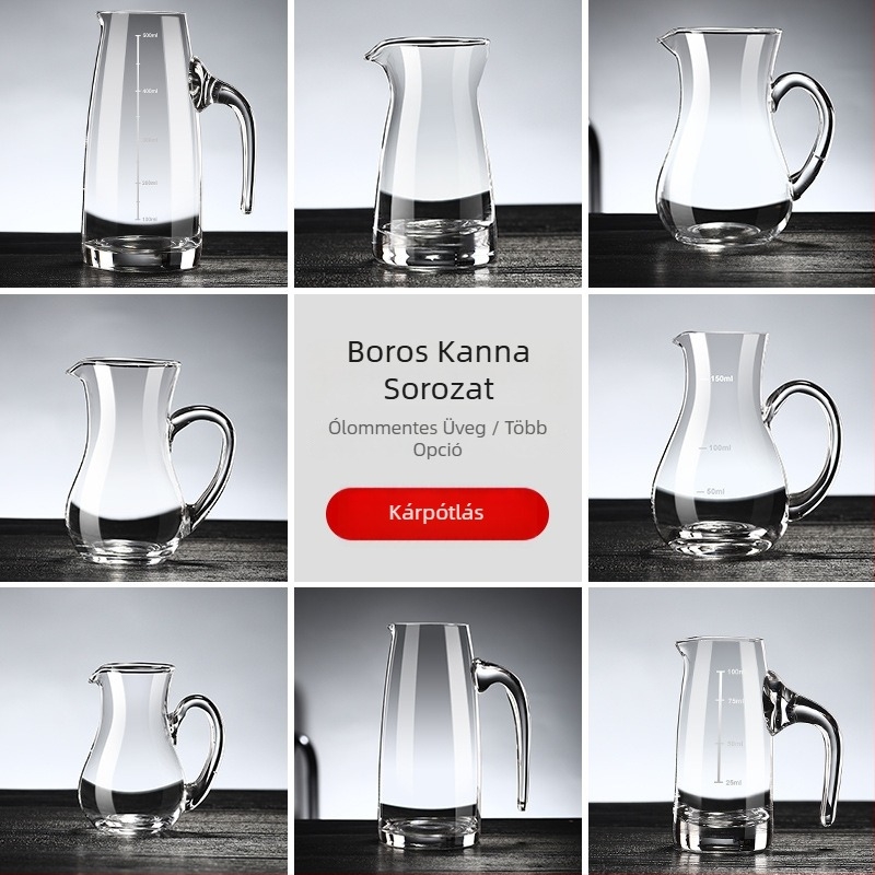 100 ml-es üveg dekantáló készlet aerátorral, otthoni használatra