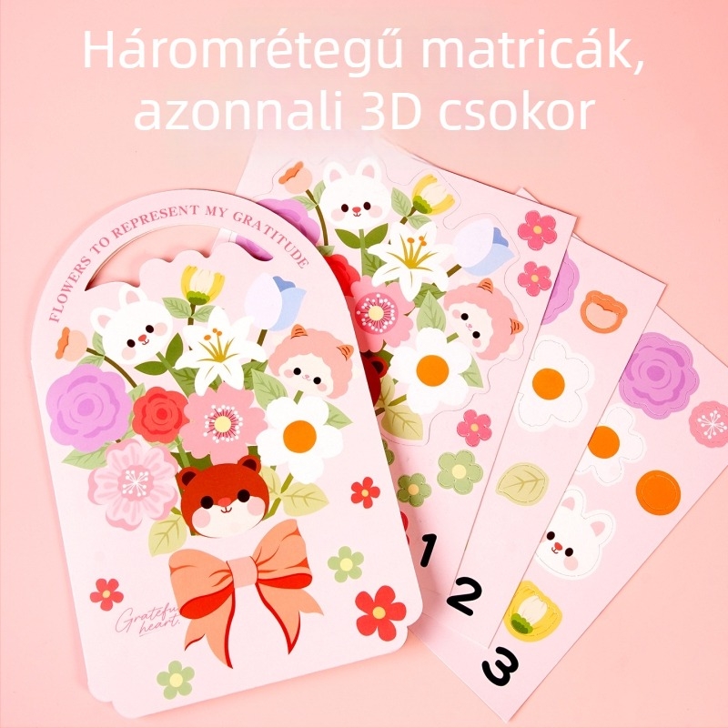 Tanítók napja óvodában – DIY 3D virágcsokor készlet és hangfelvételes karton