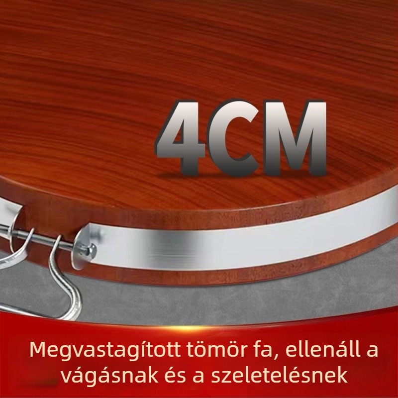 Ironwood vágódeszka, antimikrobiális, tömörfa, konyha, kör és sík formában