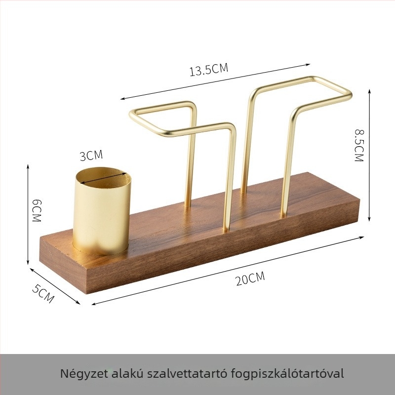 Szilárd faból készült függőleges papírzsebkendő tartó, modern fényűző dizájn szállodák, éttermek és kávézók számára