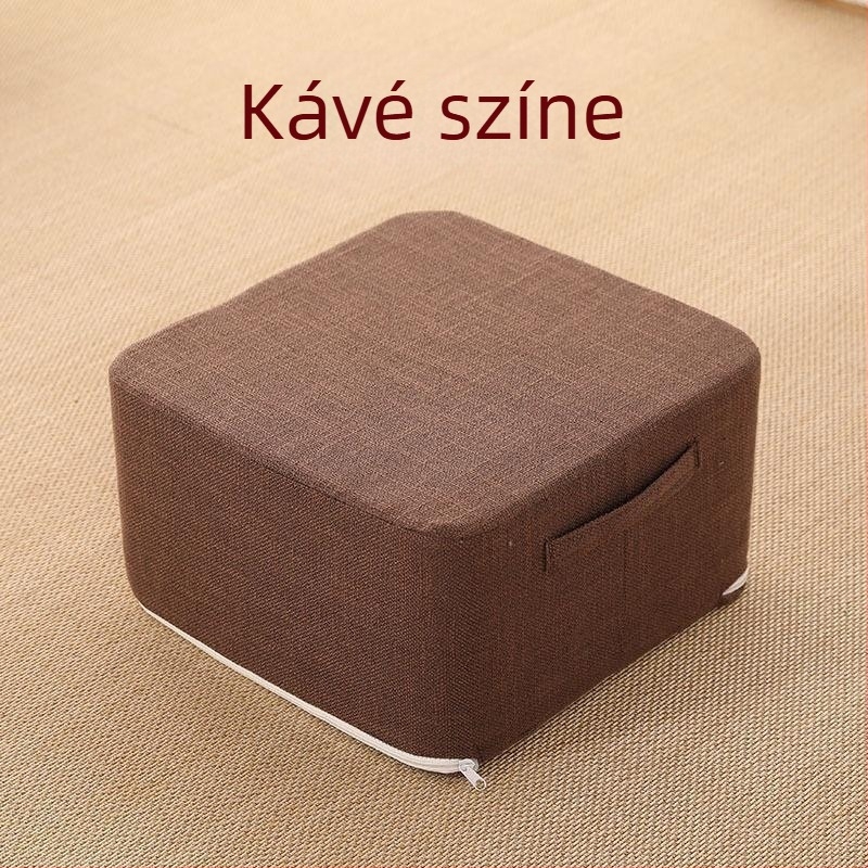 Levehető és mosásra alkalmas len–pamut ülőpárna, tatami stílusú padló ülőpárna