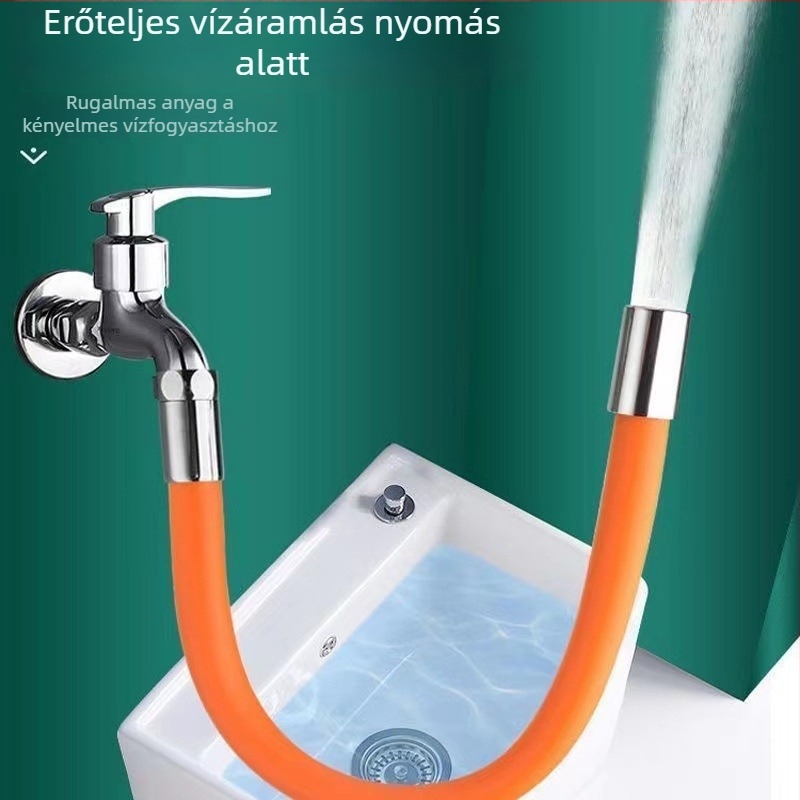 Csaptelep-hosszabbítócső univerzális tömlőcsatlakozóval, formázott hosszabbító, fröccsenés elleni csatlakozás mop-hoz és mosogatóhoz