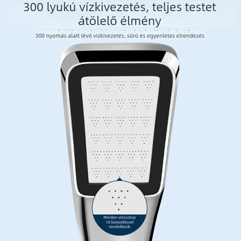 Nyomásnövelő zuhanyfej univerzális csatlakozással, krómozott ABS, állítható