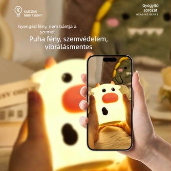 Újratölthető szilikon éjjeli lámpa az ágy melletti használathoz, szemvédő fény, babák etetéséhez