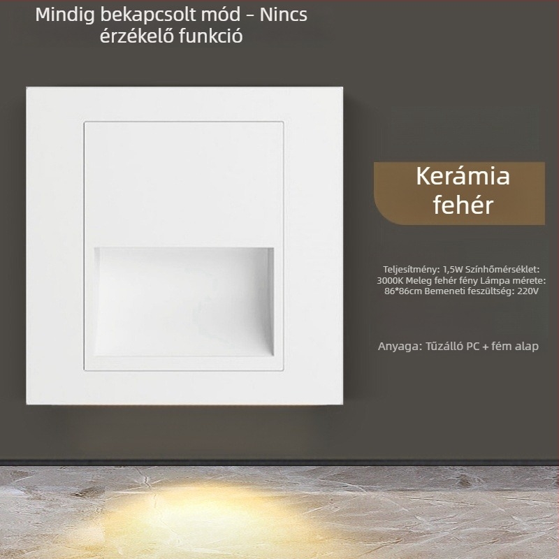 Radar szenzoros LED lépcsőfok világítás, 86-os típusú alaplámpa folyosóra és bejárathoz