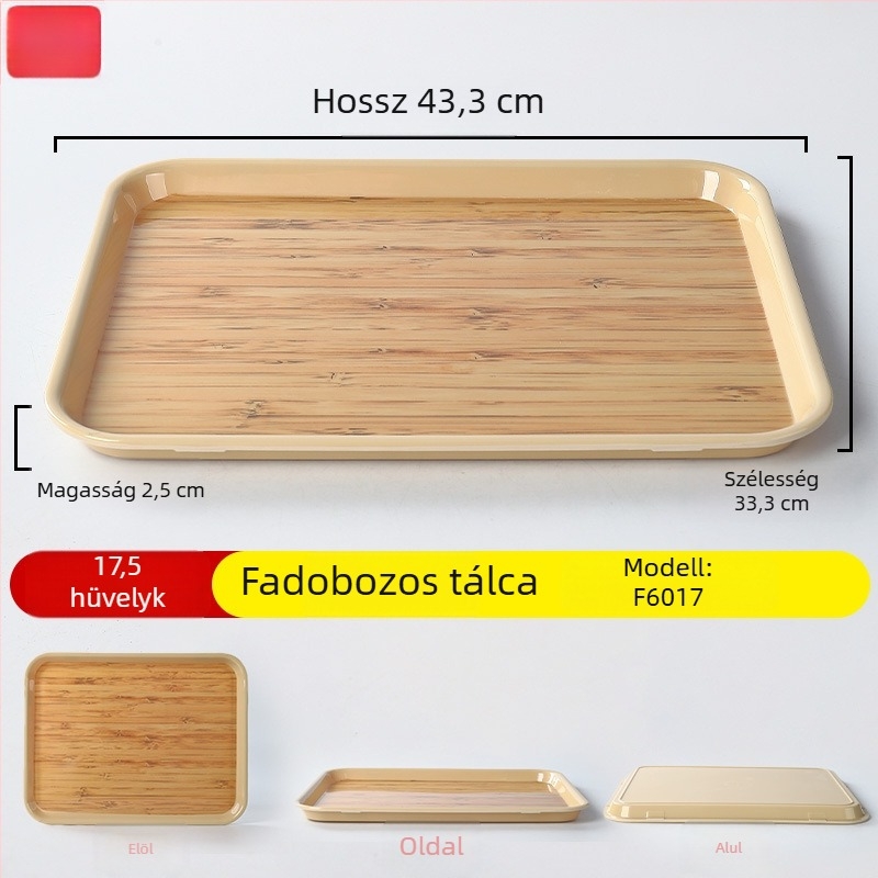 Melaminból készült fa mintás bemutató tál önkiszolgáláshoz, forgatható mini hot pot marhával és zöldségekkel