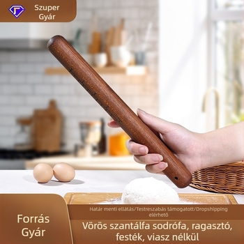 Otthoni hordozható ébenfa nyújtófa, nem tapadó felülettel, vörös szantálfa, nagy méret, egyedi logóval