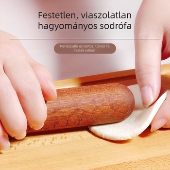 Otthoni hordozható ébenfa nyújtófa, nem tapadó felülettel, vörös szantálfa, nagy méret, egyedi logóval
