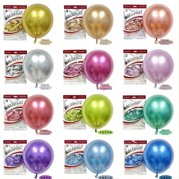 Krom arany színű latex lufi, 12 hüvelyk, 2,8 g, esküvői dekorációhoz