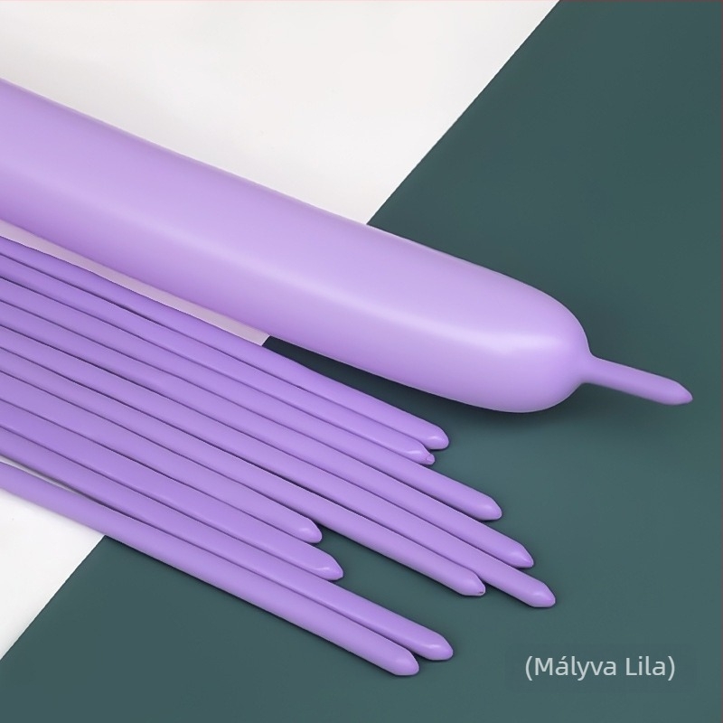 10 colos vastag, kerek latex lufik makaron-színű lilás árnyalatban, elegáns születésnapi és üzletmegnyitó dekorációhoz