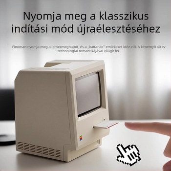 Maclock Macintosh Ébresztőóra – Retro nosztalgikus asztali digitális óra, kreatív születésnapi ajándék a barátodnak