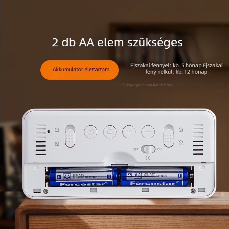Automatikus világító digitális óra – asztali és hálószobai ébresztő, háttérvilágítással és fényérzékelő kijelzővel