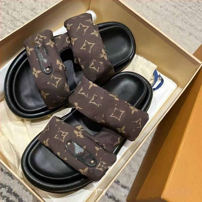 Lujia Női vastag talpú, egypántos nyitott orrú strandpapucs