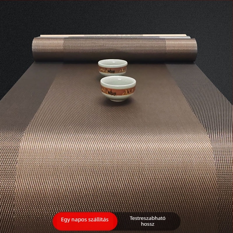 Új kínai stílusú asztalterítő teás asztalhoz, Zen ihletésű vízálló tea mat, hosszú téglalap alakú anyag