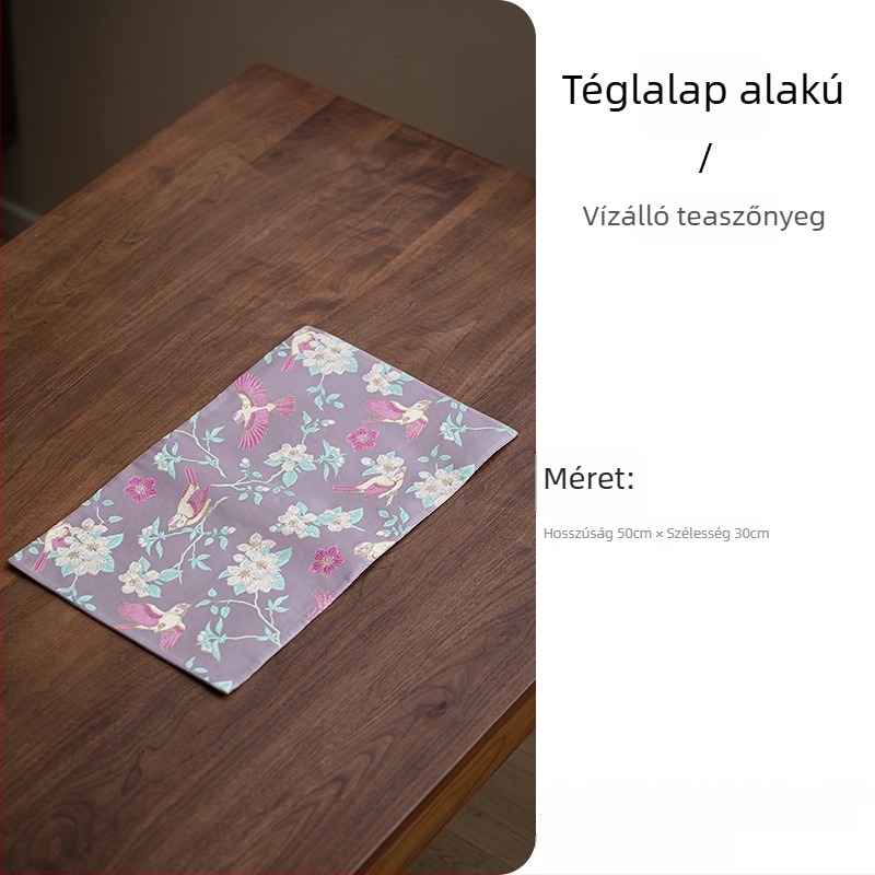 Wuxinji Brocade kettős oldalú, vízálló teázó szőnyeg szövetből, új kínai stílusú asztali futó, Zen inspirációjú