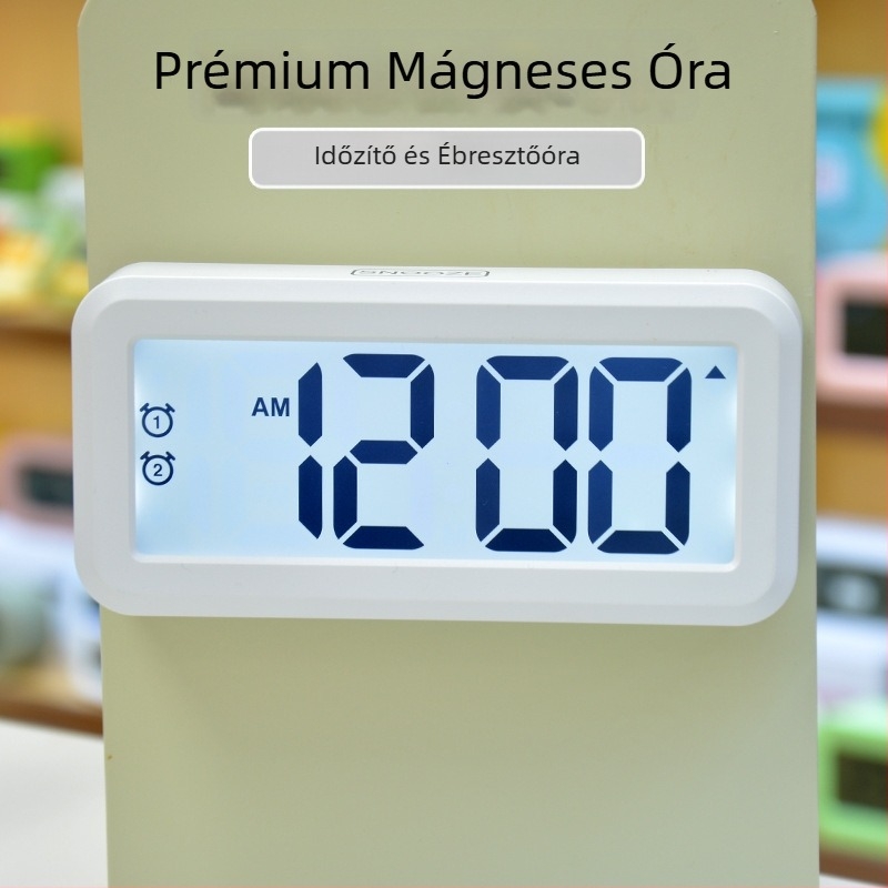 LCD nagy képernyős időmérő diákoknak és gyerekeknek, kompakt asztali ébresztőóra prémium kialakítással
