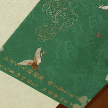 Taillon Gold kétszínű Dunhuang teaceremónia futó asztalhoz, kínai zen stílusú, vízálló, egy személyes használatra