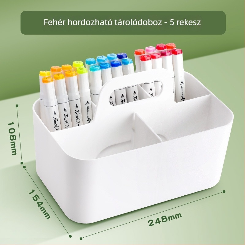 Hordozható, nagy kapacitású marker tolltartó gyerekeknek, az asztalhoz készült, hely a vízfesték ecseteknek és ceruzáknak, multifunkcionális írószer rendező