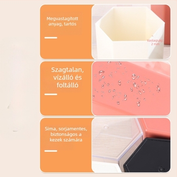 Gyémánt alakú tolltartó, prémium asztali rendező, nagy kapacitású