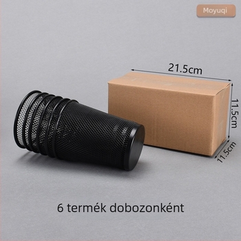 Fém tolltartó konis alakú, hálós kivitelben, íróasztali rendező