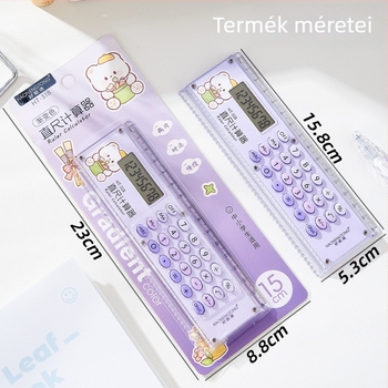 Mini elektronikus hullámvonalzó számológép cartoon tervezéssel diákoknak