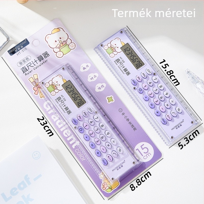 Mini elektronikus hullámvonalzó számológép cartoon tervezéssel diákoknak
