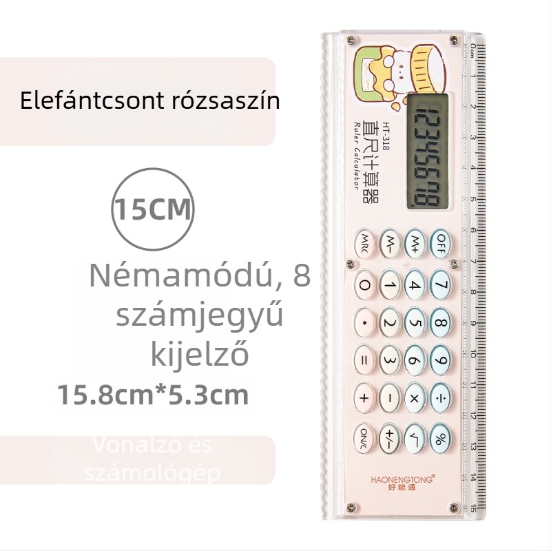 Mini elektronikus hullámvonalzó számológép cartoon tervezéssel diákoknak