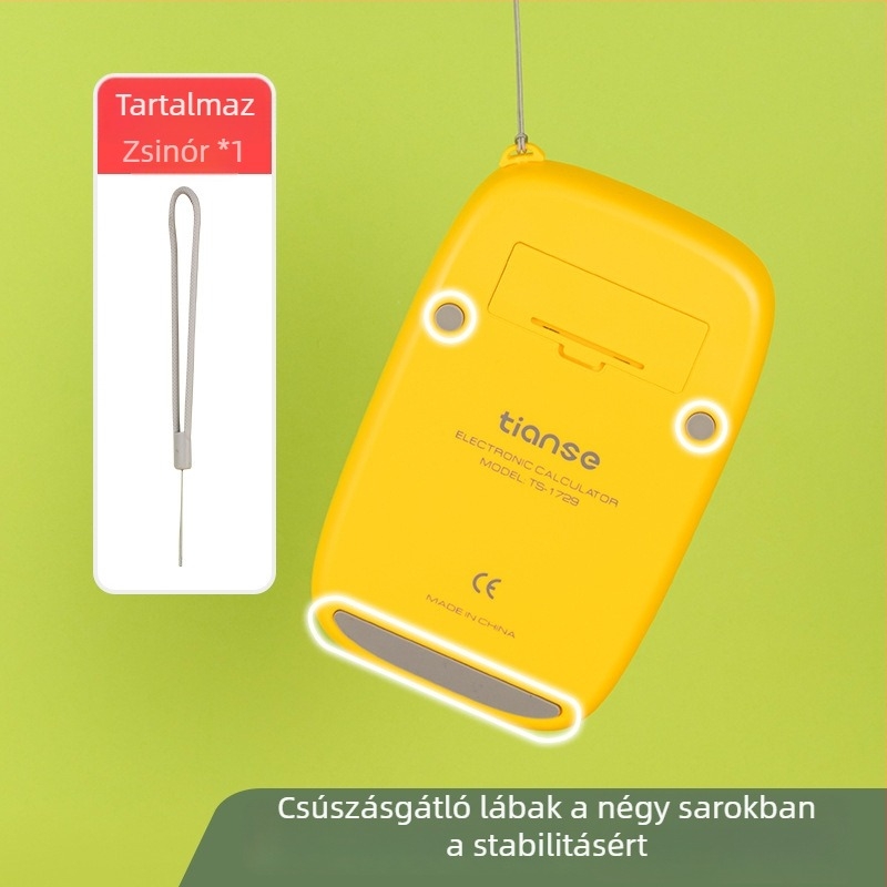 12 számjegyű elektronikus számológép, minimalistikus gombos kialakítás, égkék Candy-Dot motívum