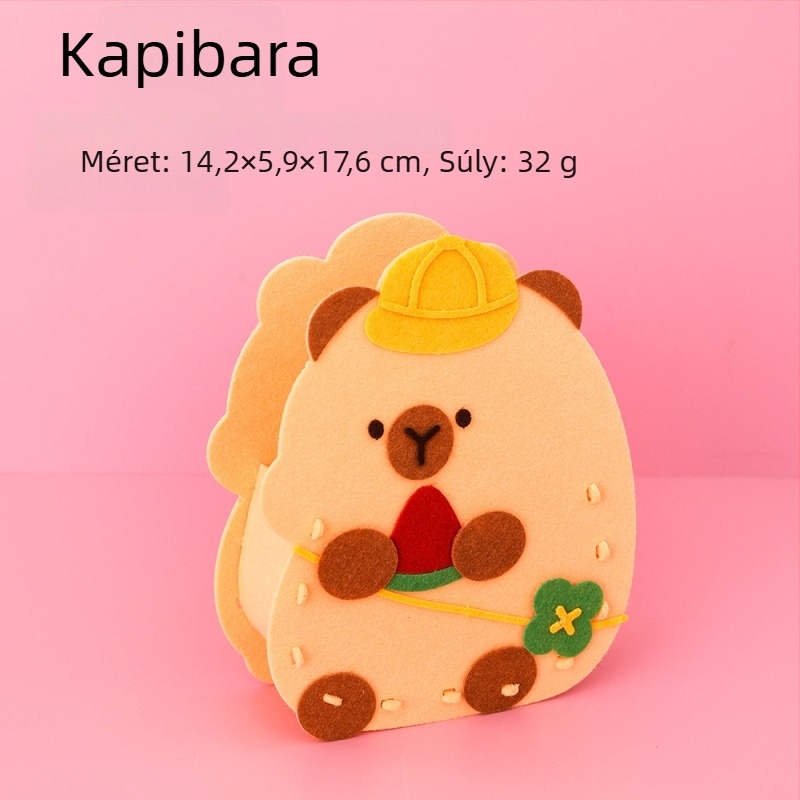 Capybara formájú filctoll-tartó, elegáns asztali tároló doboz általános iskolások számára