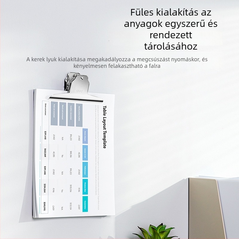 Deli Nagy méretű fém iratklipsz dokumentumokhoz és nyugtákhoz, 9531/9532/9533 – munkaerő-megtakarítás