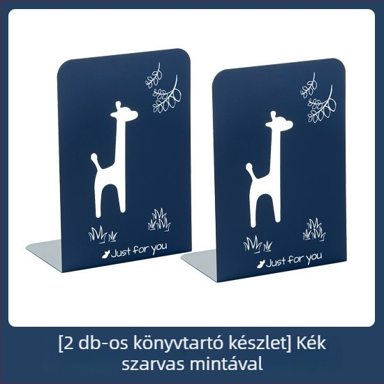 Fémes asztali könyvesállvány elválasztóval